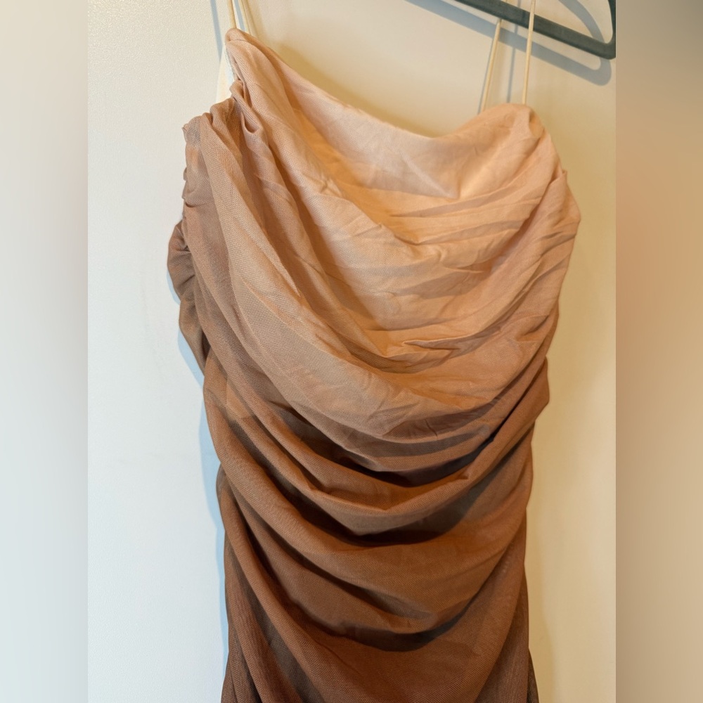 Hello Molly Gradient Nude-to-Brown Midi Dress - Picture 3 of 7